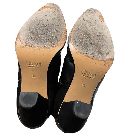 CHLOE Devon Boot Quilted Puffer Black Leather Ankle Boots - Picture 12 of 16